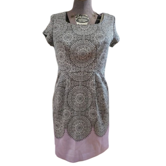 The Limited Dress Black Lilac Sheath Mini Square Neck Cap Sleeves NWT Sz 8 - Picture 4 of 10